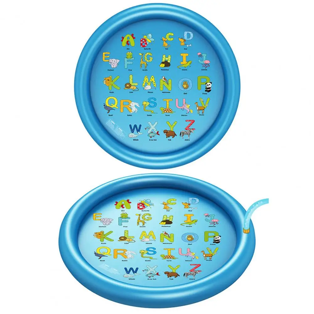 

170cm Water Pool Thickened Good Elasticity Letter Patterns Funny Alphabet Swim Paddling Pool for Courtyard Swim Paddling Pool