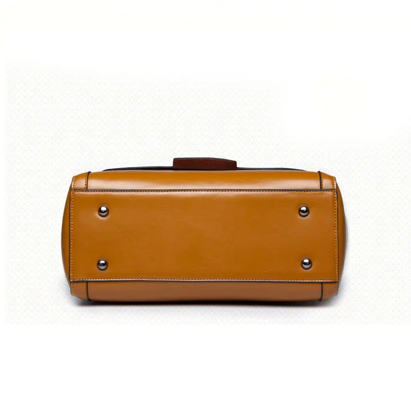 

LANSUXIANG Fashion high quality Leather Women's Bag Clamshell Crossbody Chain Women's Shoulder Bag