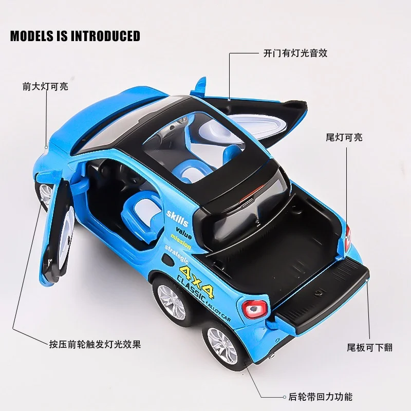 Benz Smart 1/32 грузовик для захвата литый под давлением модель игрушечный автомобиль