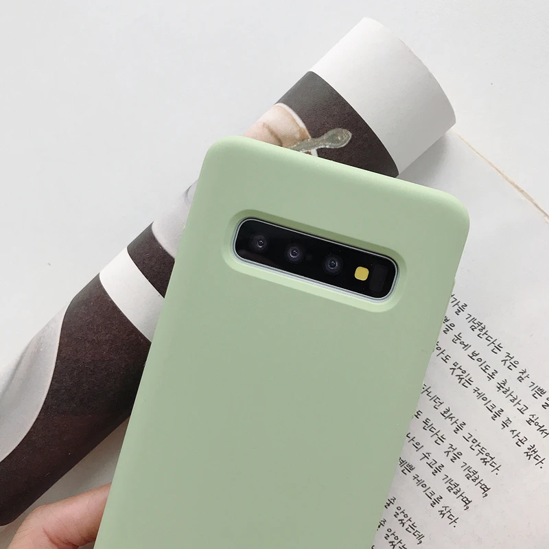 Жидкий силиконовый чехол для телефона samsung S8 S9 S10 5G S10E Plus Fundas оригинальный мягкий