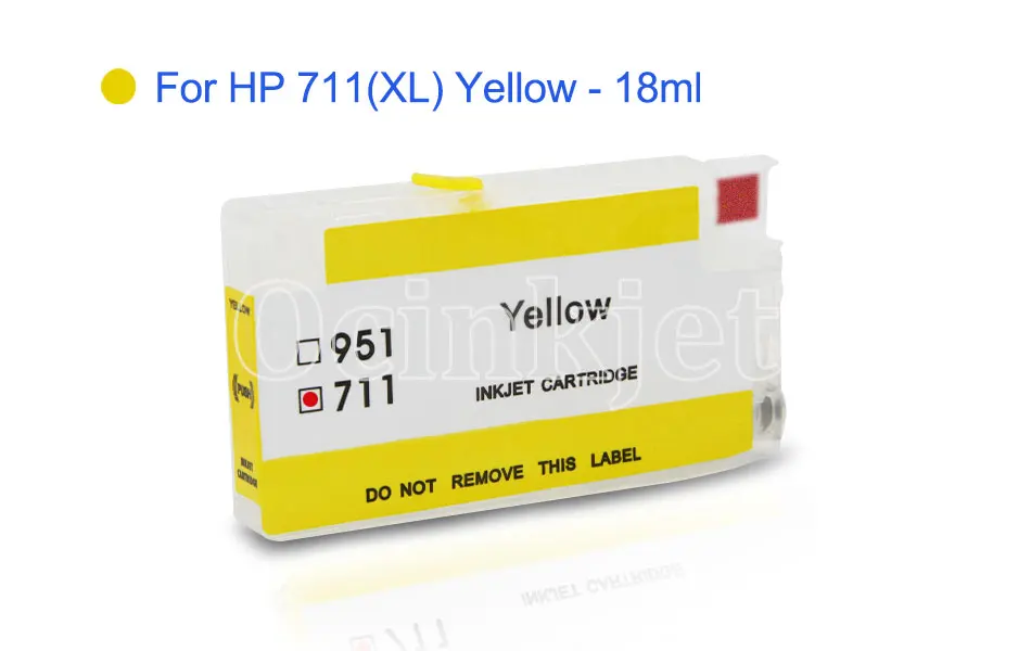 OCINKJET 711 4 цвета многоразовый пустой чернильный картридж для hp 711 совместимый для струйного принтера hp T120 T520 с постоянным чипом
