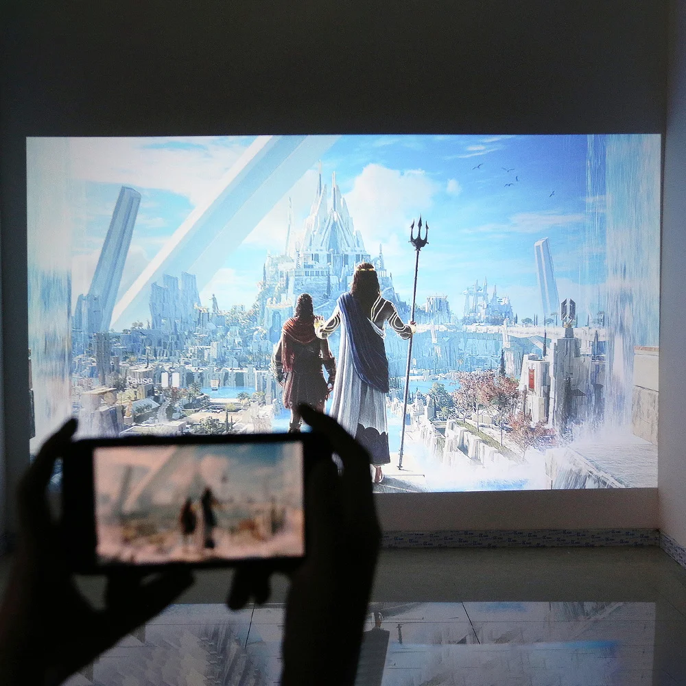 Домашний светодиодный видеопроектор 3600 люмен беспроводной Airplay портативный