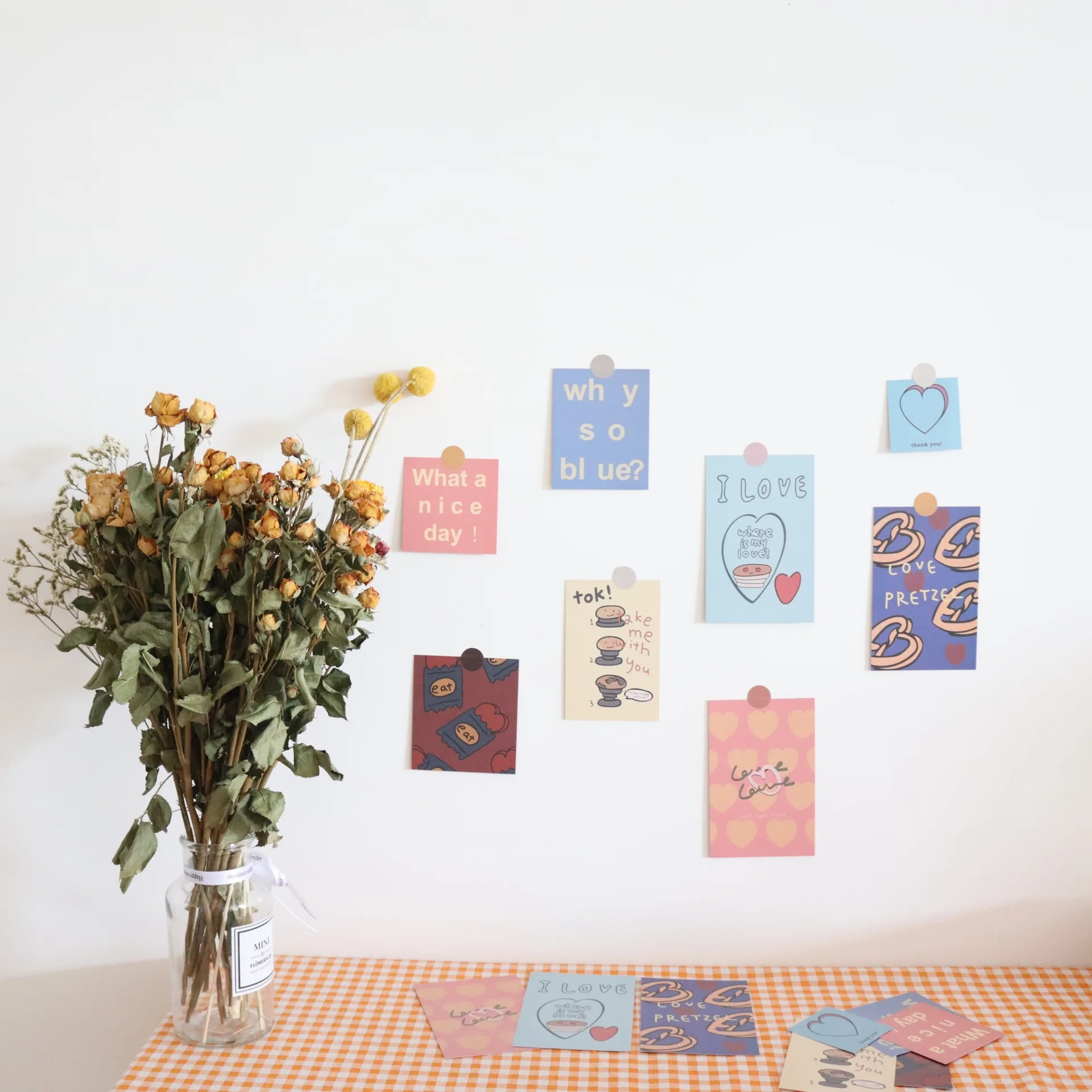 8 листов Набор открыток для торта на день рождения цветная креативная английская