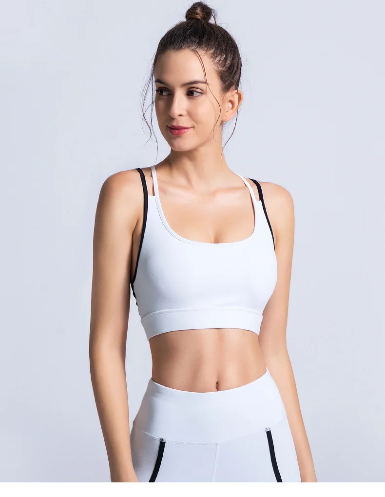 Спортивные бюстгальтеры для йоги на бретельках женские удлиненные Бюстгальтеры