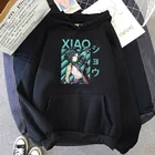 Толстовка с капюшоном Genshin Impact Xiao, флисовый Повседневный пуловер с капюшоном, уличная одежда, толстовки в стиле Харадзюку для мужчин и женщин