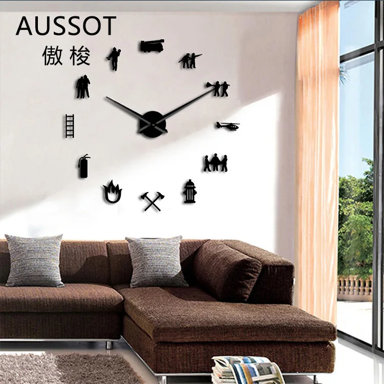 

Diy Large Wall Clock Modern Design Mechanism Lliving Room Creative Wall Clocks Silent Reloj De Pared Home Decoration BZ50WC