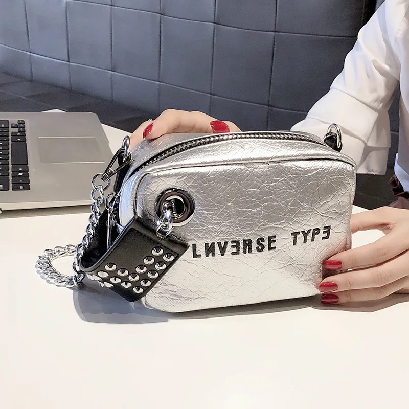 Женская Повседневная прямоугольная мини сумка на одно плечо портативная сумочка