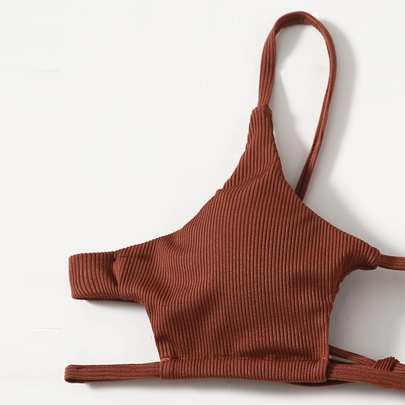 

Bikini 2021 Woman Swimwear Lingerie Set Swimsuit Women Striped Push Up High Cut Hight Waist Halter Bikini Set Two Piece Swimsuit