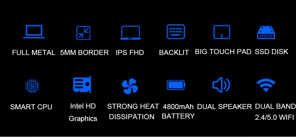 Металлический корпус 15,6 дюймов Intel i7 4500U ноутбук 8 ГБ/16 ГБ ОЗУ 1080P ips ноутбук Windows 10 двухдиапазонный WiFi полноразмерная клавиатура