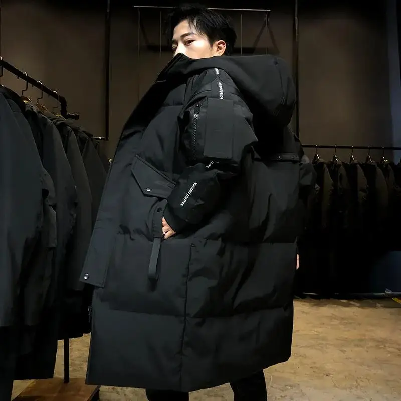 

Пуховик мужской зимний с капюшоном, на подростковой температуре до-30 градусов