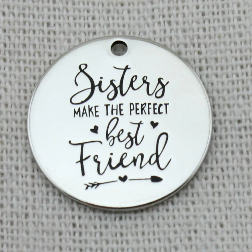 Ожерелье сестры сделают идеального лучшего друга подвеска с лазерной
