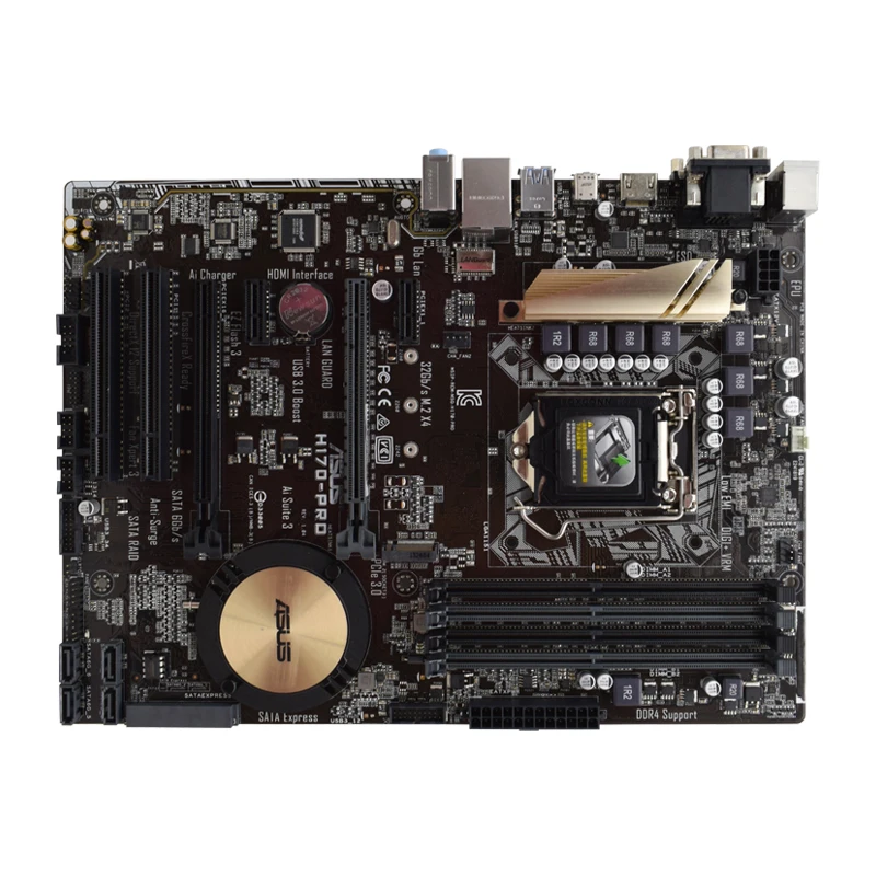 NEW ASUS H170-PRO Motherboard LGA1151 Intel H170 For Core i7i5i3 cpus Intel14nm PCI-E 3.0 USB 3.1 M.2 ATX | Компьютеры и офис