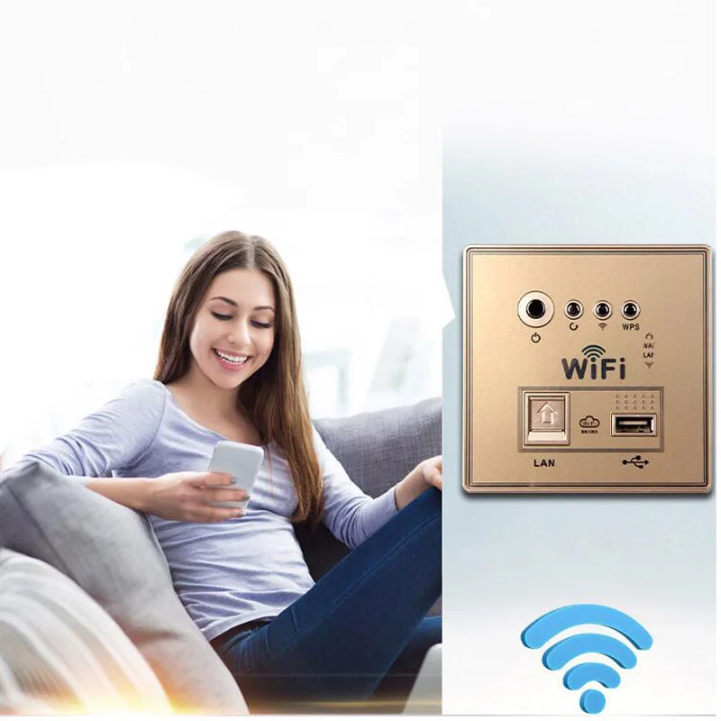 Новая панельная розетка 300M 86 AP встроенная настенная смарт с Wi Fi 220 В блок питания