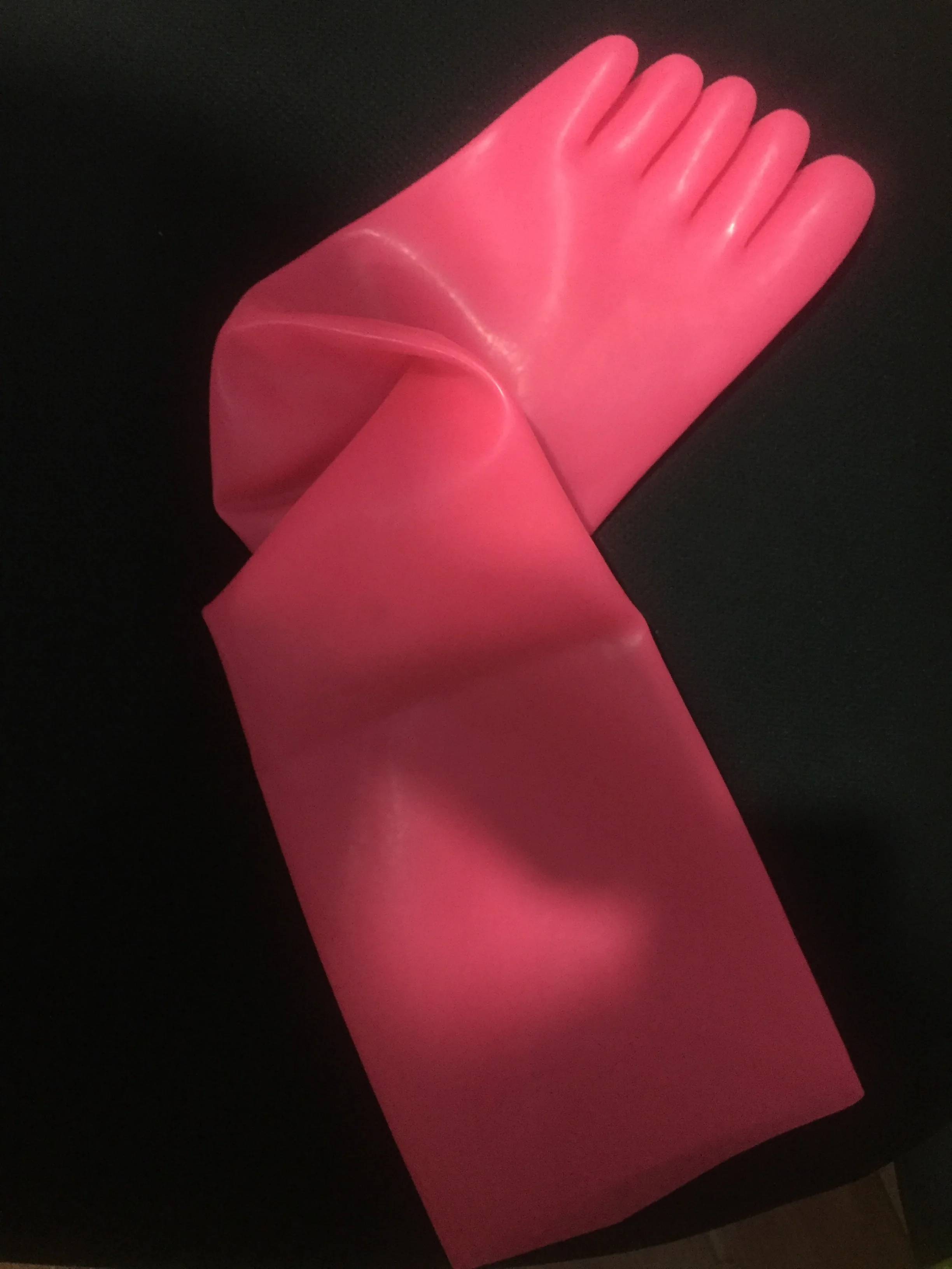 Хит продаж розовые латексные носки бесшовные с объемным носком облегающие