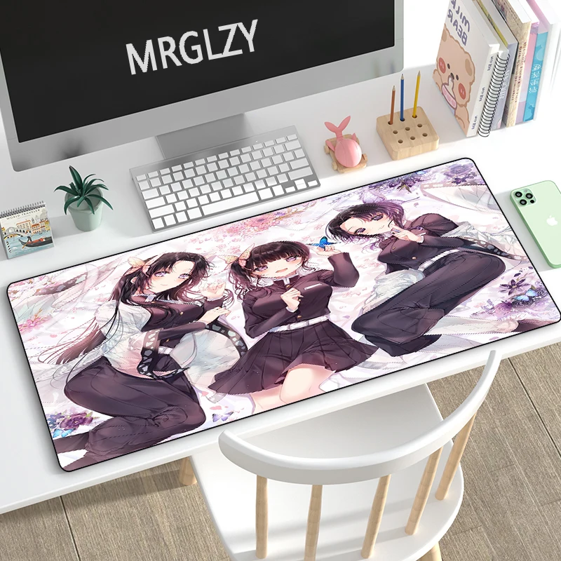 

Большой коврик для мыши MRGLZY, коврик для мыши с изображением рассекающей демонов сексуальной милой девушки XXL, компьютерные игровые перифери...