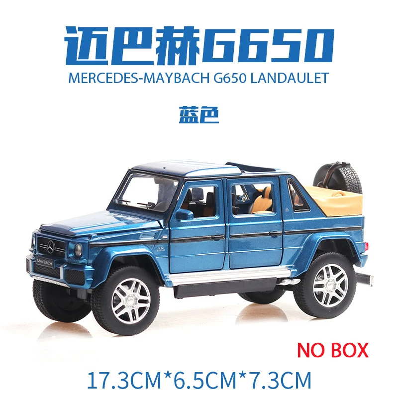 1:32 Новинка Maybach G650 литая модель автомобиля литая под давлением игрушка автомобильный звуковой светильник оттягивающийся автомобиль для мальчиков Детский подарок автомобиль игрушки колесо - Цвет: Blue no box