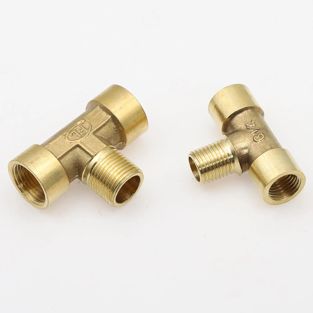 Медные трубчатые фитинги тройник женский/мужской/женский 1/8 &quot1/4&quot 3/8 &quot1/2&quot