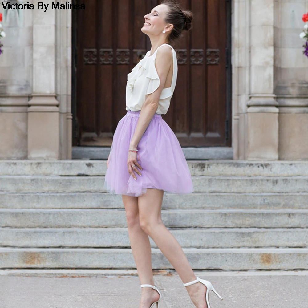 Летняя женская мини фатиновая юбка на заказ в стиле Феи Secret saia модная Пышная из