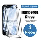 Закаленное стекло для iPhone 13 11 12 Pro Max XS XR 7 8 6s Plus, 3 шт.