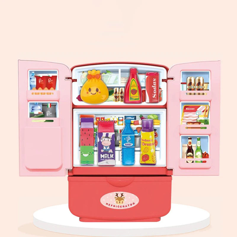 childrens play house toys kitchen simulation fridge toy double door educational kids small household appliance brinquedos toy free global shipping