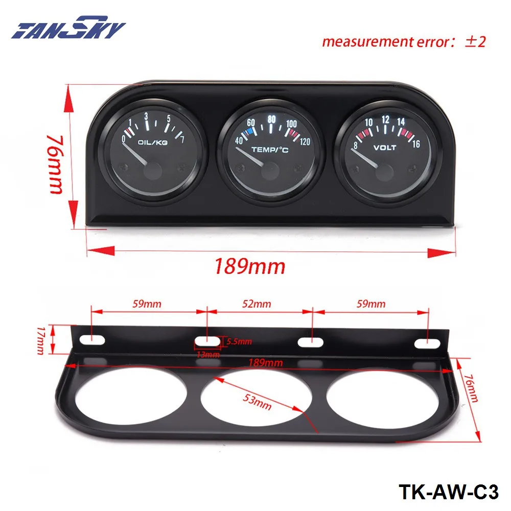 Автомобильный манометр 3 в 1 измеритель температуры воды и масла 52 мм|temp gauge|temp