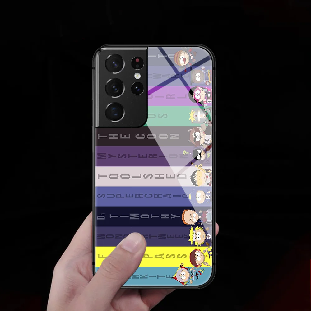 

South-Park SouthPark Tempered Glass Phone Case Cover For Samsung Galaxy S Note 8 9 10 20 21 E FE Plus Uitra Hoesjes Trend