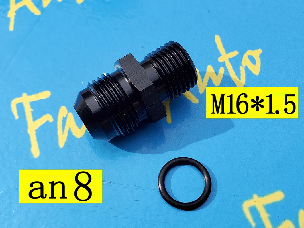 Male M16 P1.5 * 1.5 x to -8an an8 an 8 male adaptor adapter Fitting | Engine