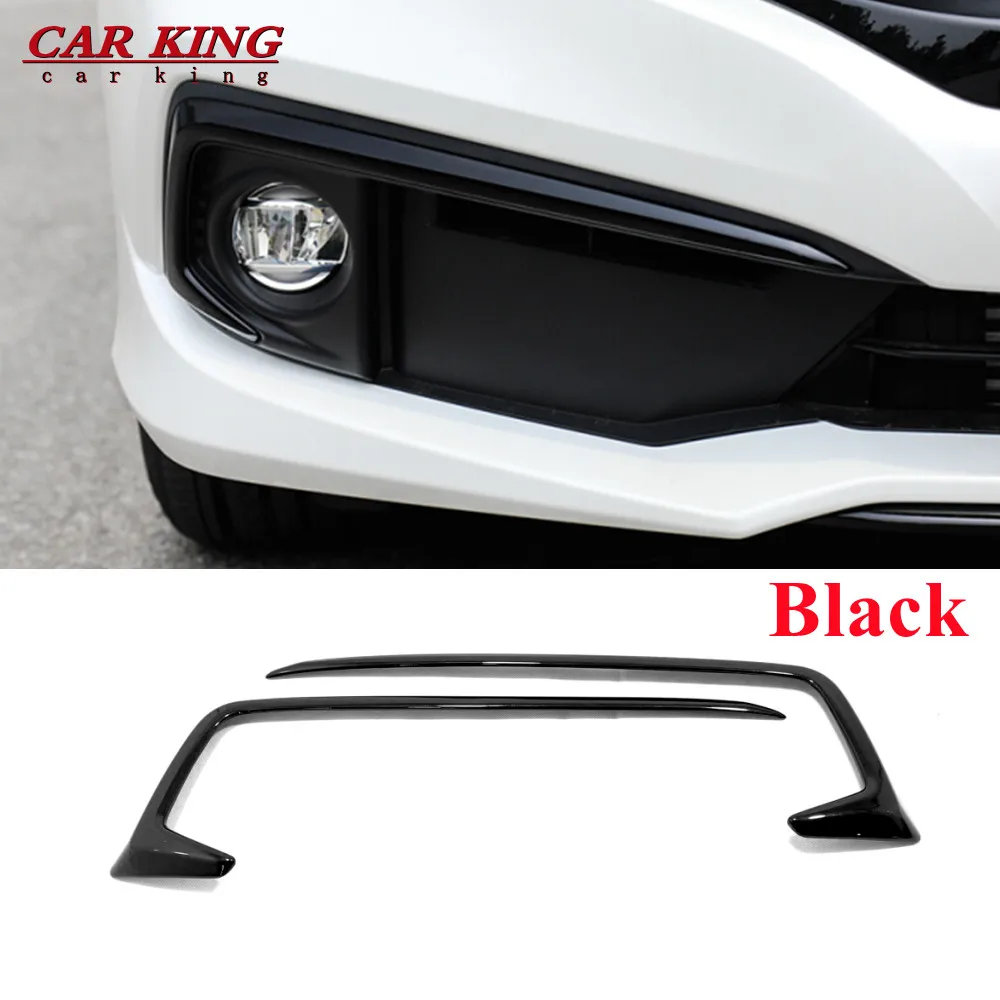 

Для Honda Civic 10 седан 2019 2020 ABS глянцесветильник Черная передняя противотуманная фара бампер Защитная крышка противотумансветильник фара Накладка для бровей
