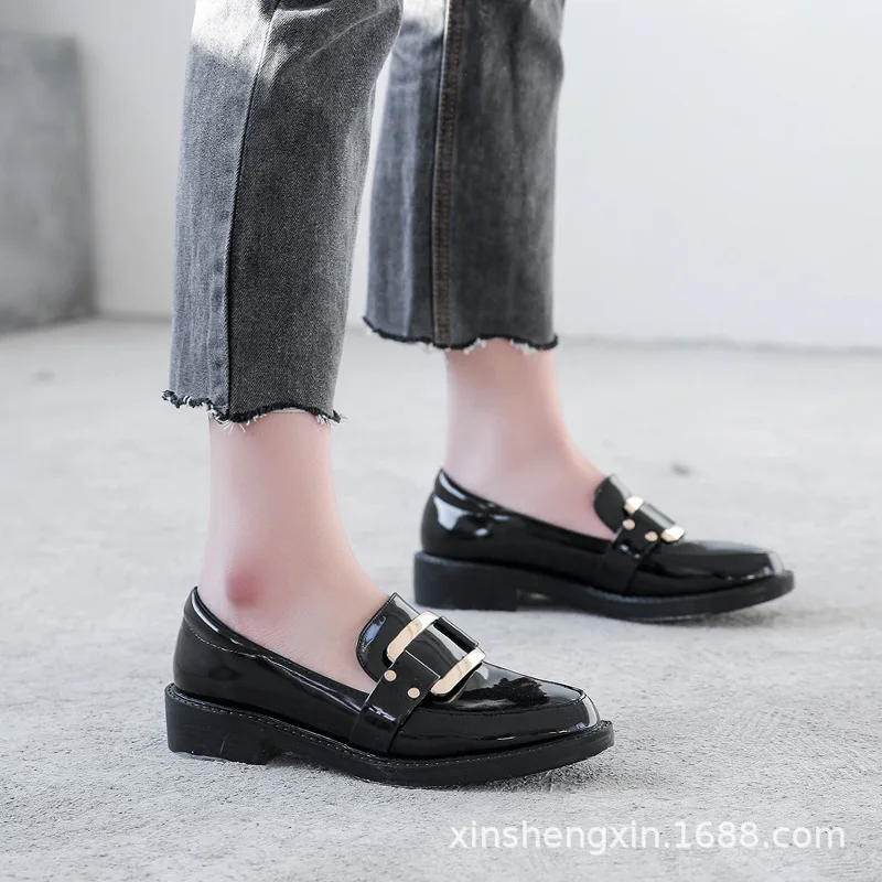 Туфли оксфорды в британском стиле женские плюшевые меховые зимние криперы с