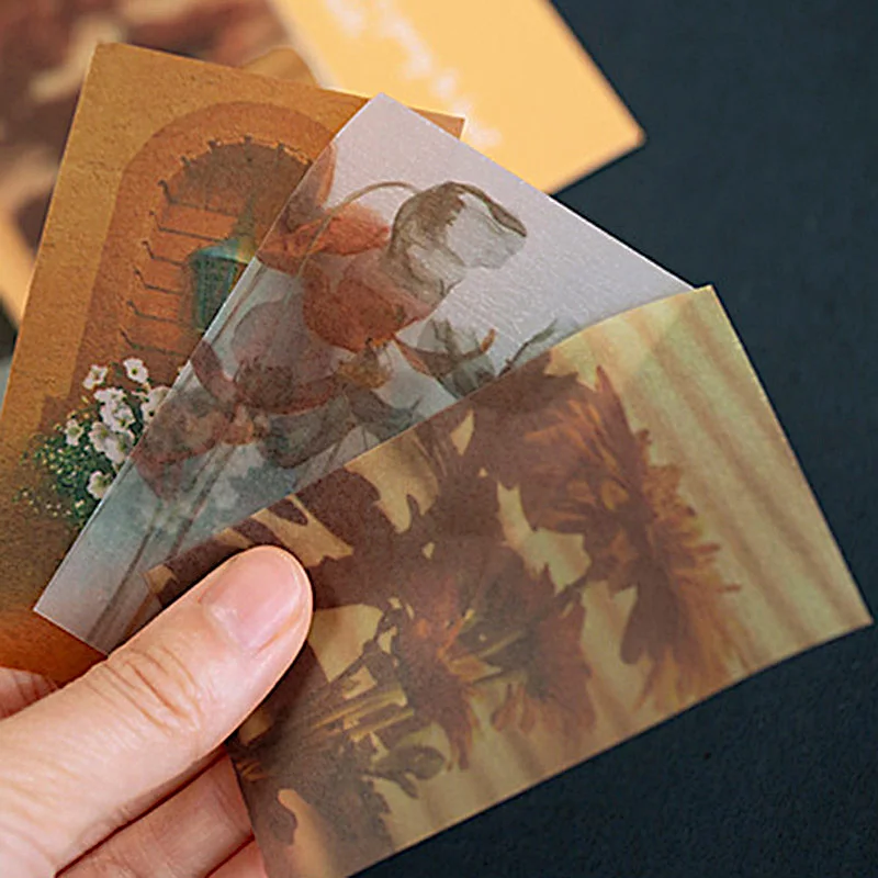 105 шт Ретро Твердые Цветные Стикеры для заметок Kawaii Цветочные блокноты записей