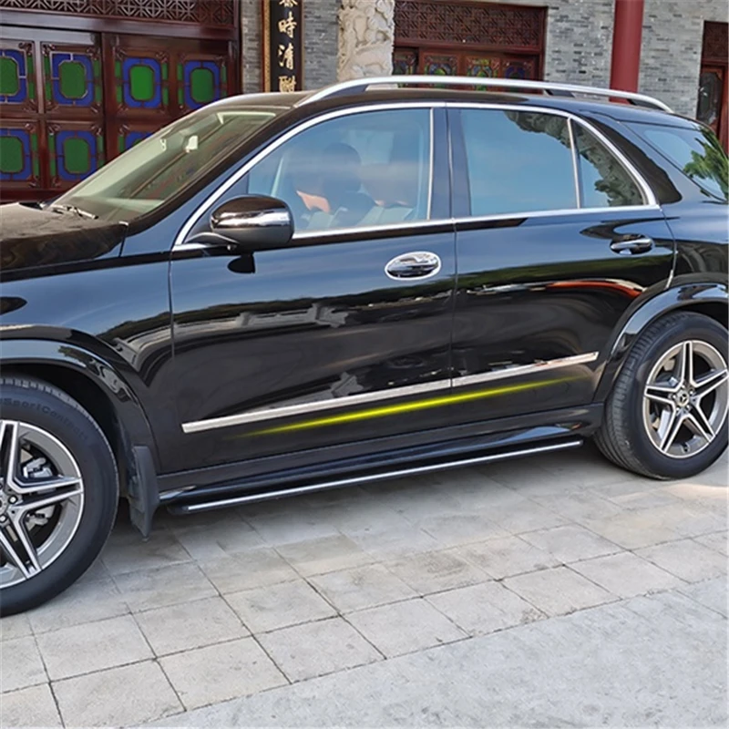 

WELKINRY для Mercedes-Benz GLE W167 4-го поколения, 2018, 2019, 2020, корпус автомобиля из нержавеющей стали, дверная боковая балка, литье, отделка
