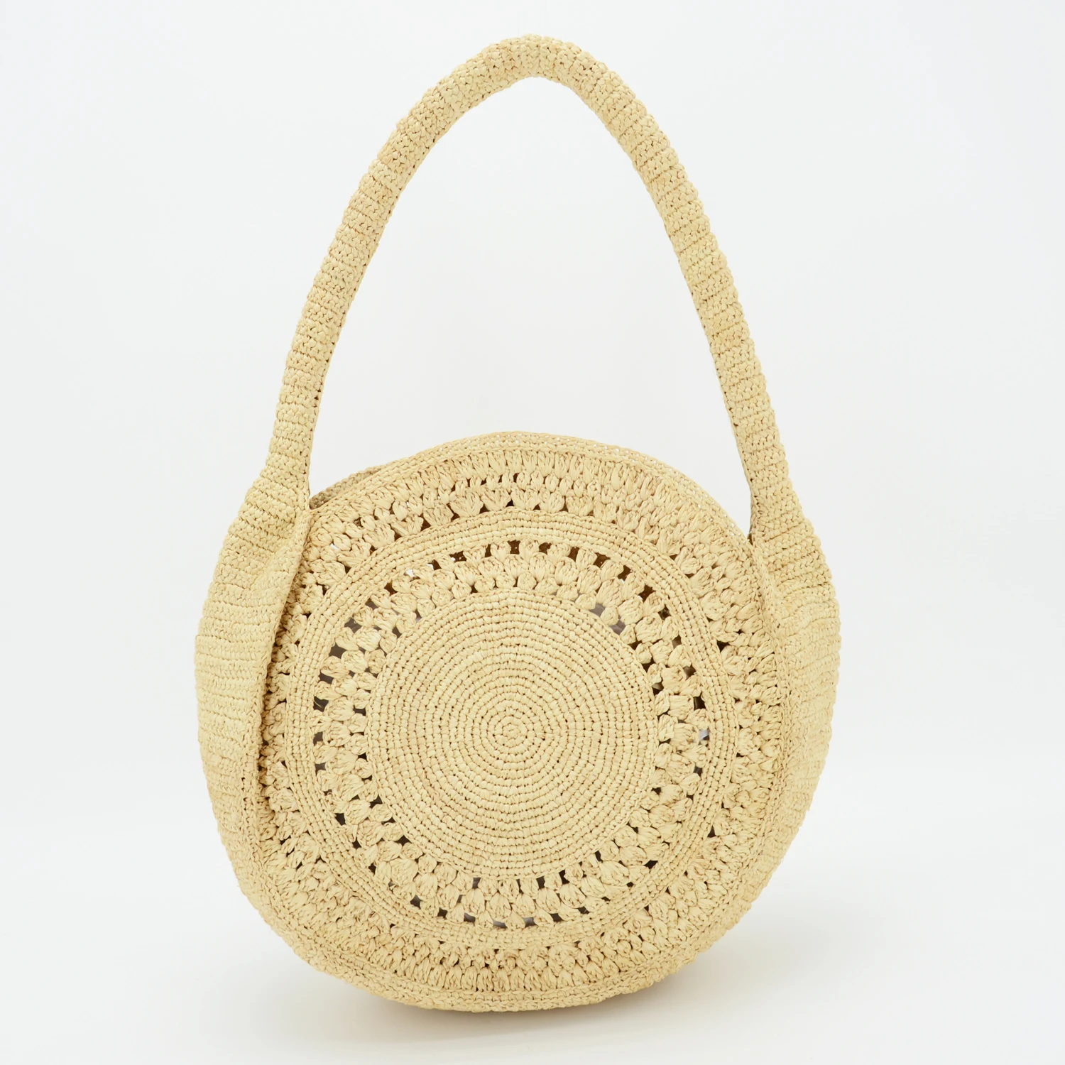 

Women Madagarscar Raffia Straw Hobo Style Tote Shoulder Bucket Bag Designer Handbag for Summer Beach
