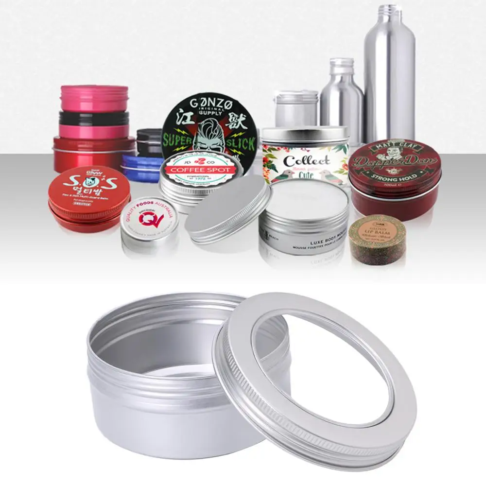 Пустые алюминиевые косметические кастрюли контейнер банка для макияжа