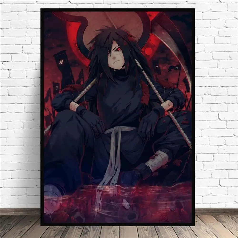 Картина на холсте Madara Uchiha аниме художественные рисунки домашний декор настенный