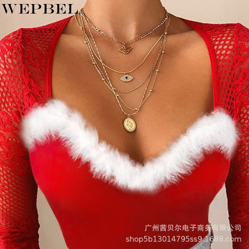 

WEPBEL Women Sexy Lace Patchwork Skinny Bodysuit Ladies Elegant Mesh Hollow Out Romper Female Slim Fit See Through Overalls