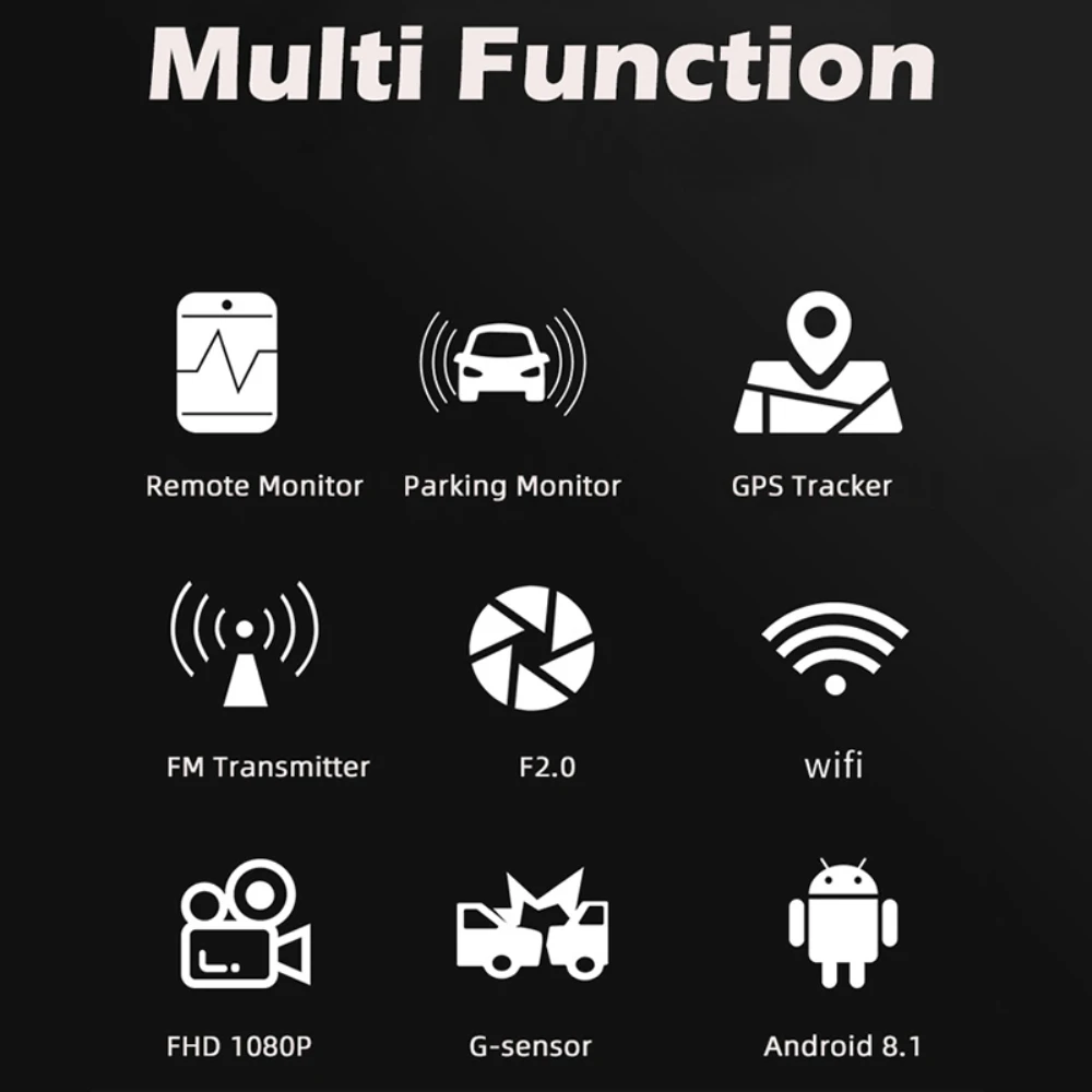 

4G Android Car DVR GPS 1080P WIFI Car Camera IPS Touch Screen Dash Cam Night Vision Auto Video Registrar Driving Recorder