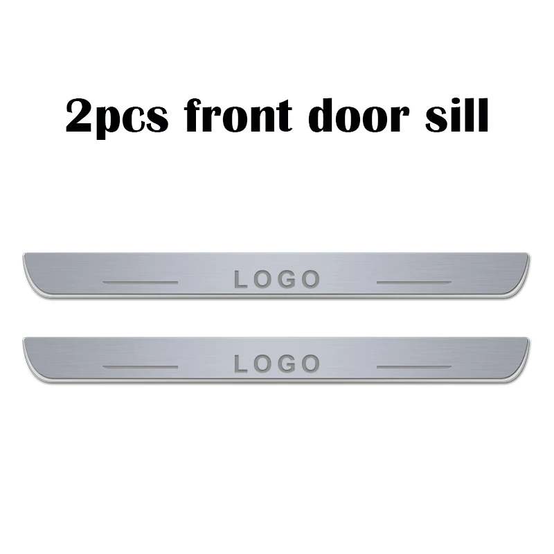 front 2pcs pattern1 Светодиодный порог для Toyota Land Cruiser 200, Накладка на порог педали, автомобильный светильник, аксессуары - Название цвета: front 2pcs pattern1