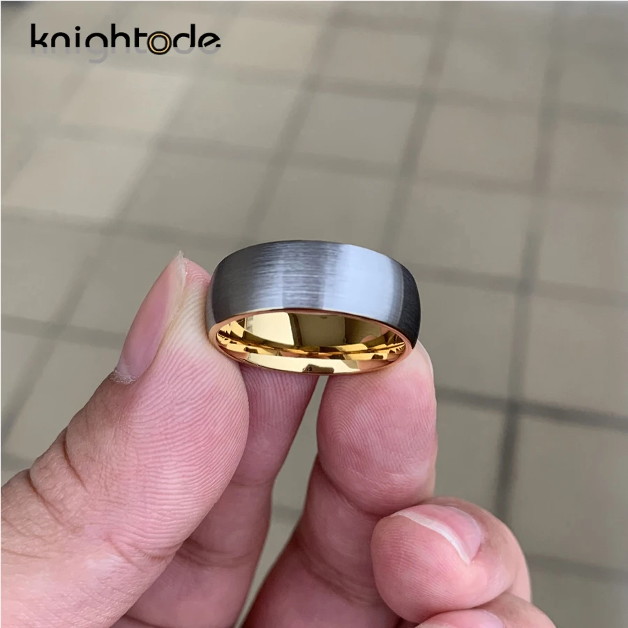 Классический Золотой вольфрамовый свадебный браслет 8 мм ювелирные изделия из