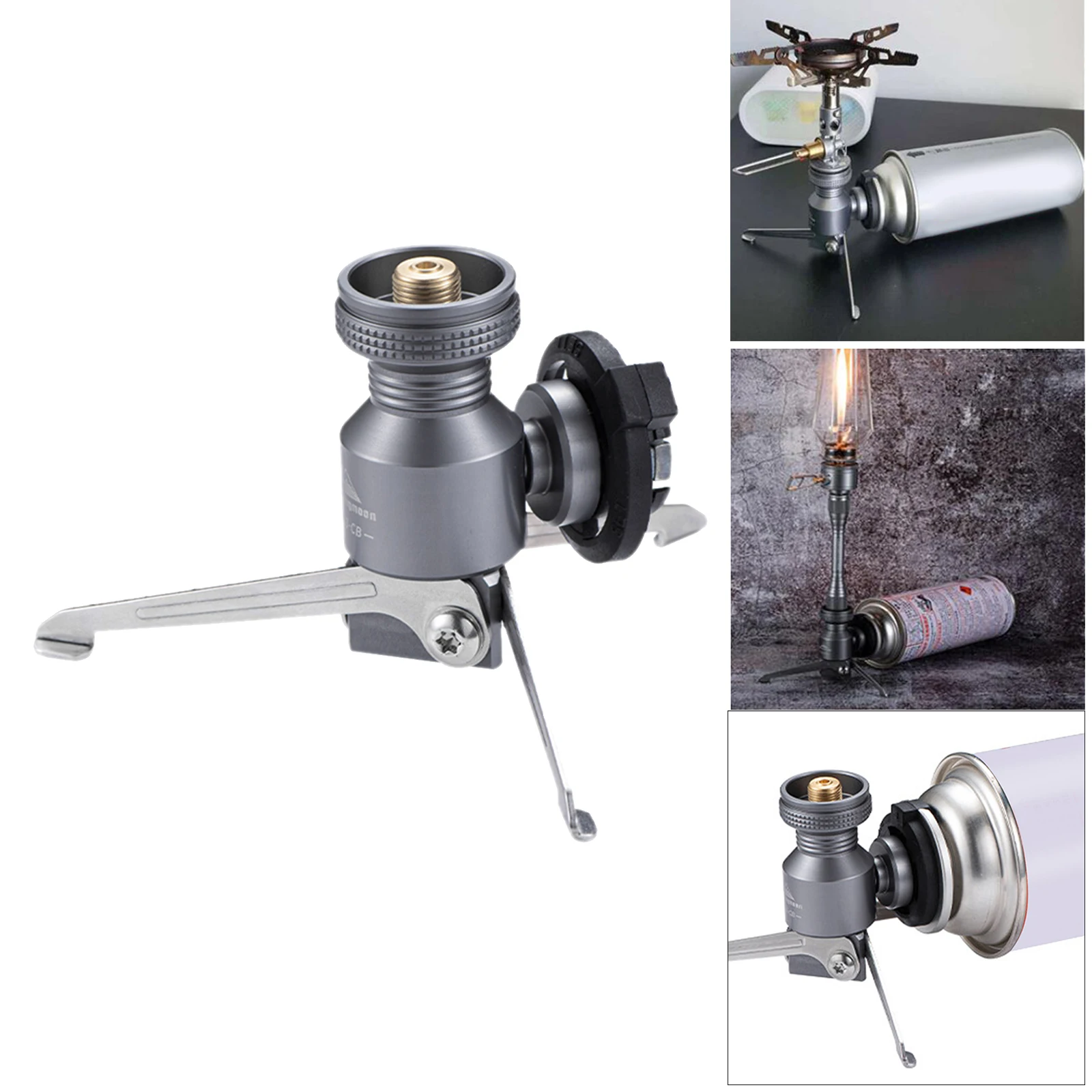 

Campact Gas Canister Adapter Butane Burner Connector Lamp Tank Stand Camping