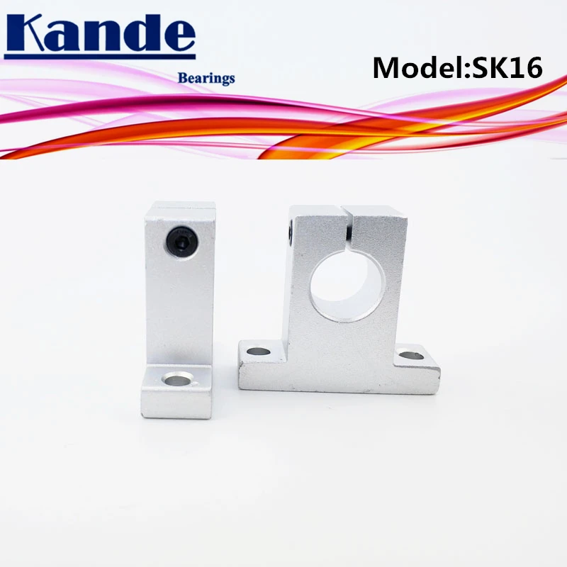 Подшипники Kande 4 шт. SK16 16 мм линейная Опора вала для 3D принтеров скольжения