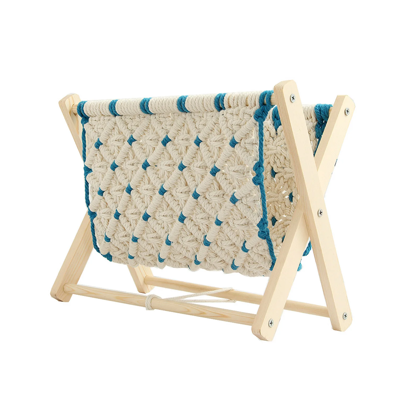 

2021 скандинавский хлопок телефон в стиле бохо макраме стойка для журналов настольная книжная полка фотореквизит Прямая поставка Горячая Ра...