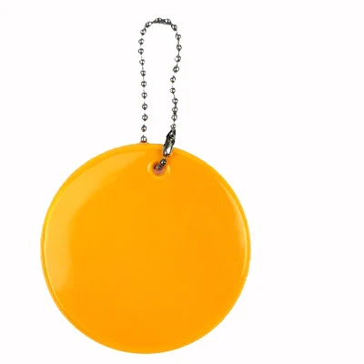 Orange yellow 11 цветов мягкий пвх отражатель светоотражающий брелок подвесные аксессуары для сумок высокая видимость брелки для дорожного движения видимая безопасность использования - Цвет: Orange yellow