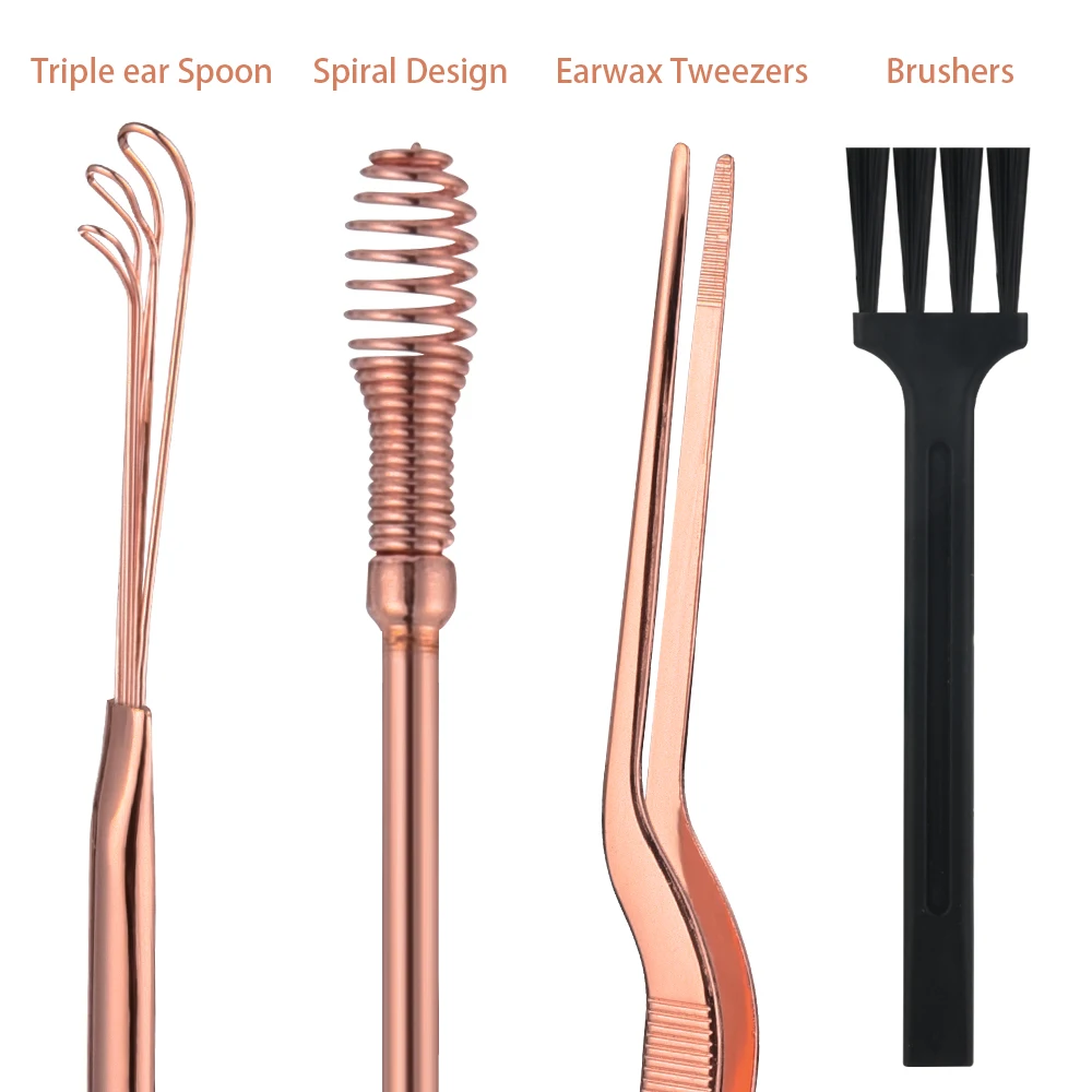 8 шт. ушные восковые палочки спиральный ушной Пинцет для удаления воска Curette
