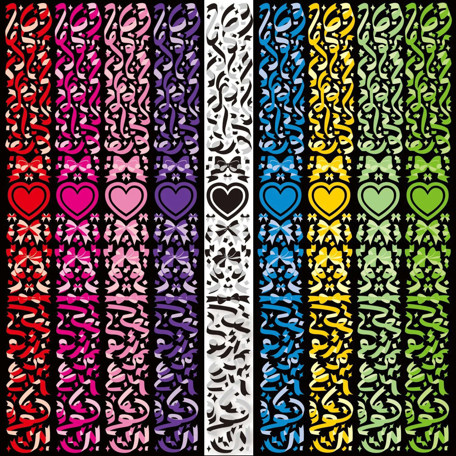 

1pcs Korean ribbon stickers ribbon bow love cartoon hand account material decorative hand account stickers