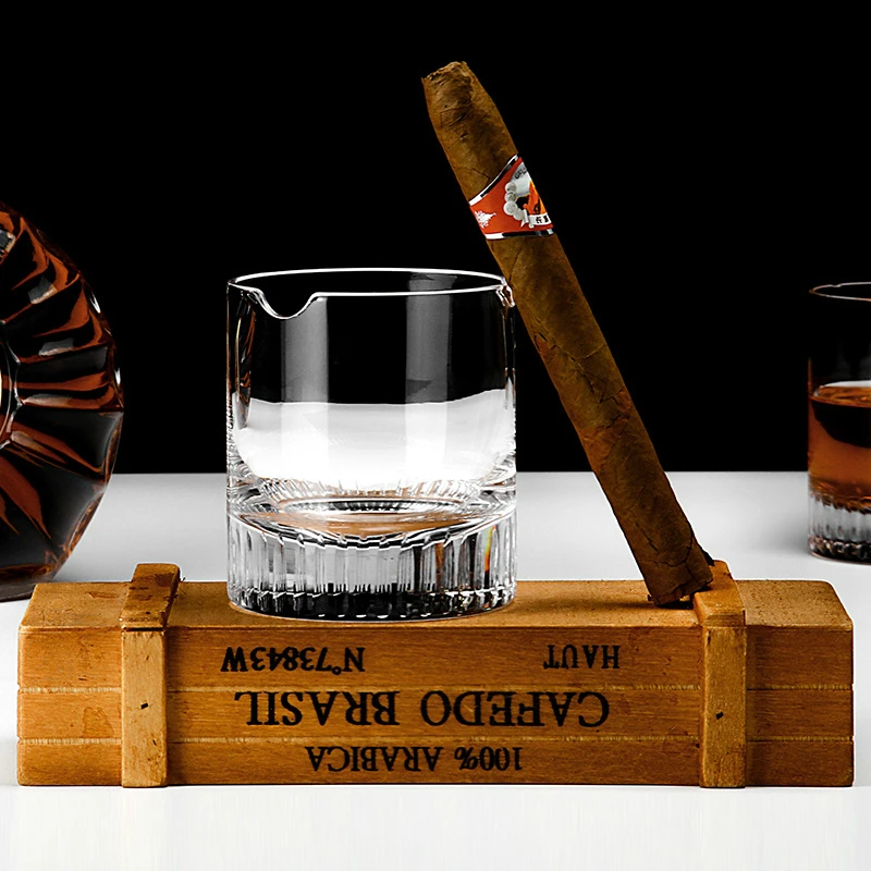 Crystal Cigar Holder Glass Puritano Round Wine Glasses Whisky Usquebaugh XO Cup Brandy Whiskey Rock Vidro Verre Wholesale | Дом и сад