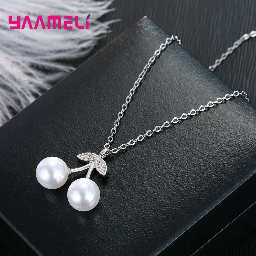 Модные крошечные ожерелья с подвеской в виде вишни для женщин и девочек из