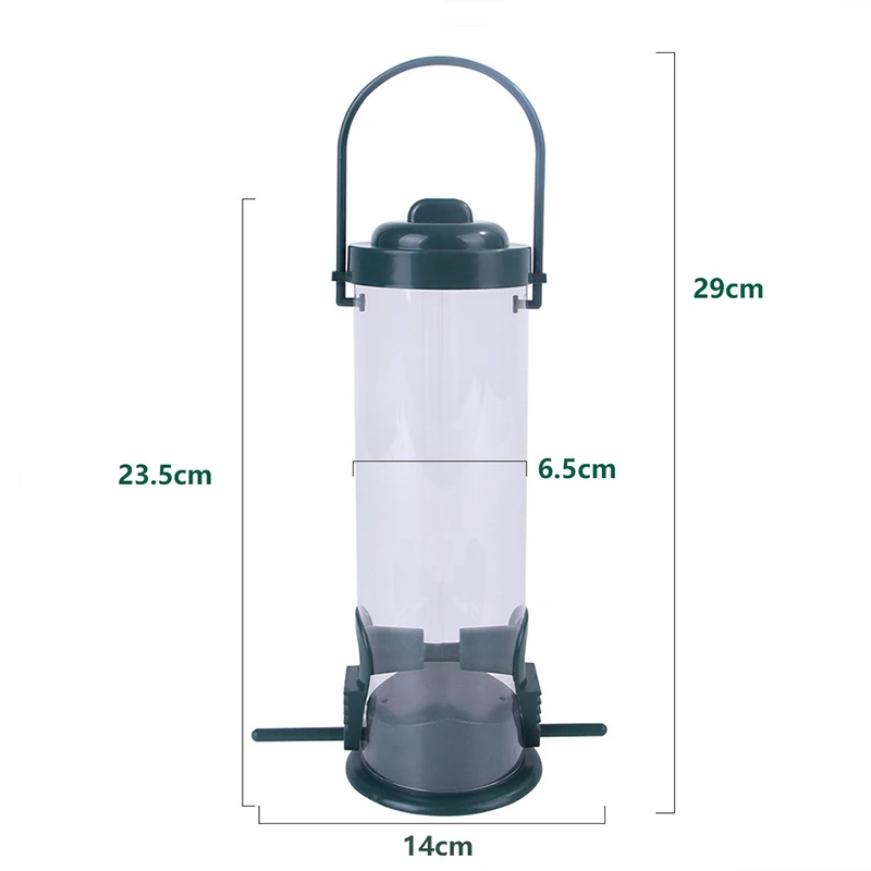

Outdoor Feeders Food Dispenser Pet Supplies Hanging Garden Decoration Transparant Pet Bird Feeder Plastic Garden Decoration