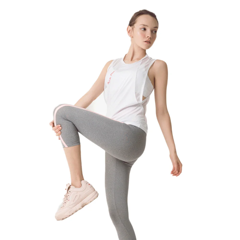 Женская майка для йоги сексуальные сетчатые рубашки без рукавов бега