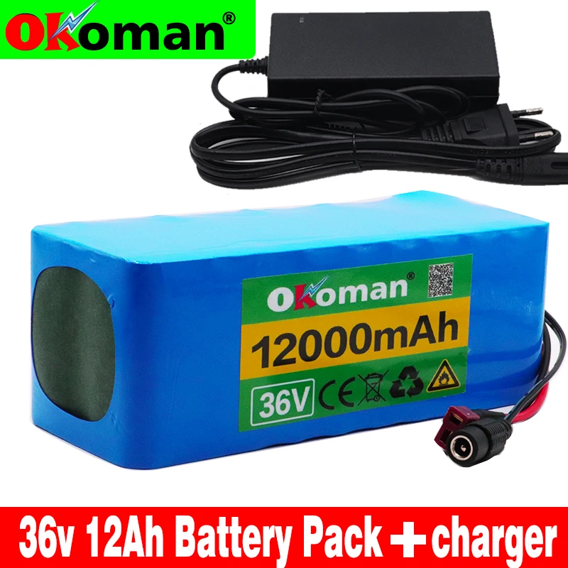 36V батарея 10S4P 12Ah 18650 литиевая 500W высокой мощности 42V 12000mAh Ebike Электрический