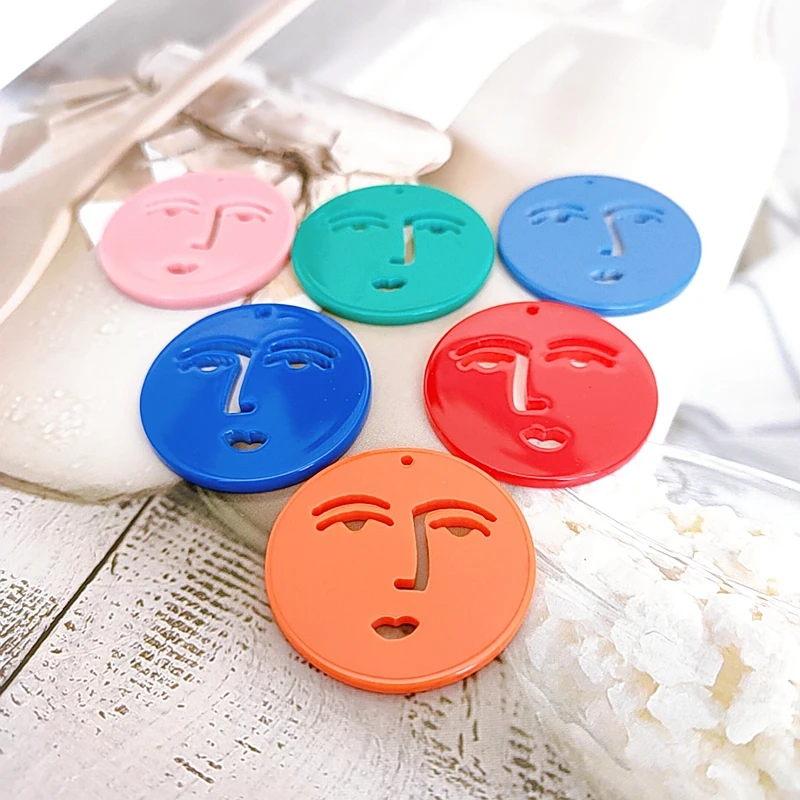 6 шт. круглые акриловые серьги сделай сам|Ювелирная фурнитура и компоненты| |